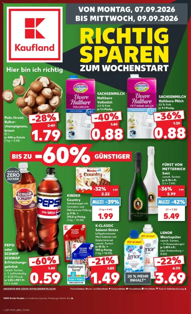 Prospekt Kaufland ab 07.09.2026 Angebote Online zum Blättern