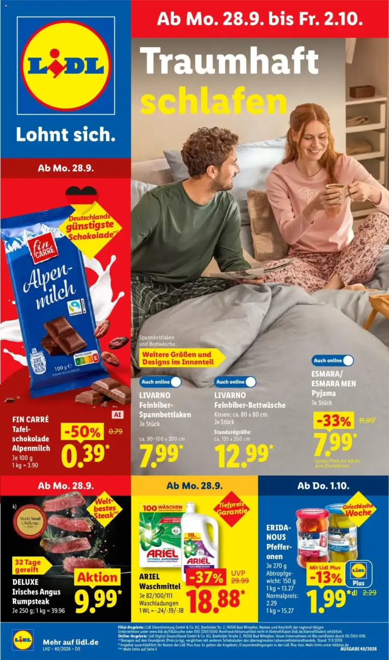 Lidl Prospekt zum Blättern Angebote vom 28.09.2026 bis 02.10.2026