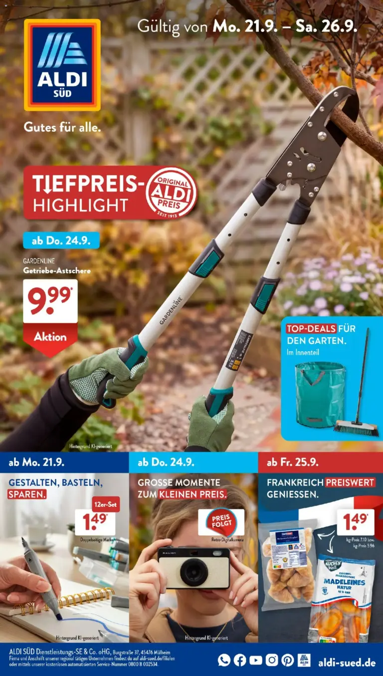 Aldi Süd Prospekt ab 21.09.2026 zum Blättern
